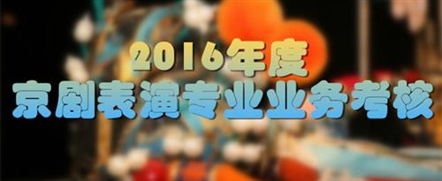 男干女逼国家京剧院2016年度京剧表演专业业务考...